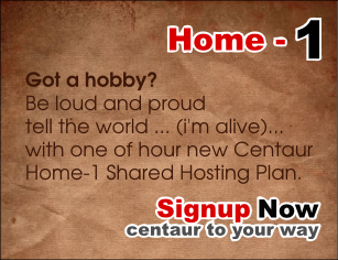 Centaur Home-1 Shared Webhosting